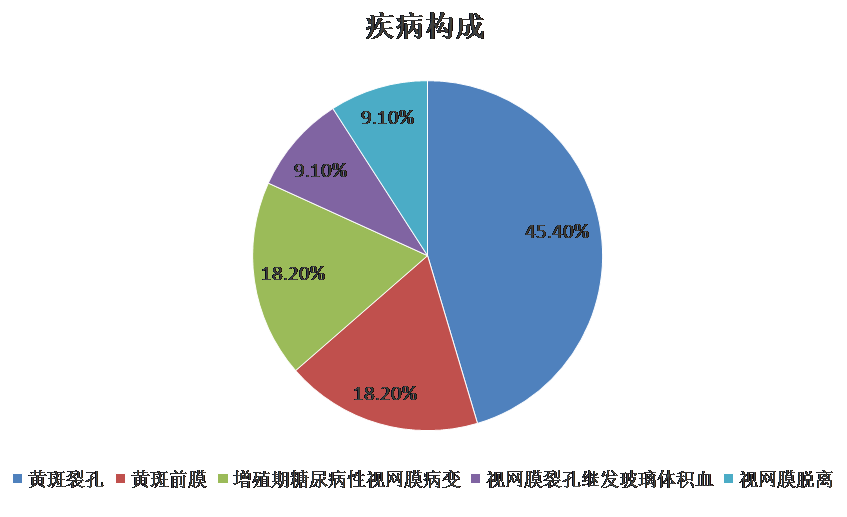 图1 11例眼内炎原发疾病构成图 Figure 1 Composition of primary diseases of 11 patients with endophthalmitis